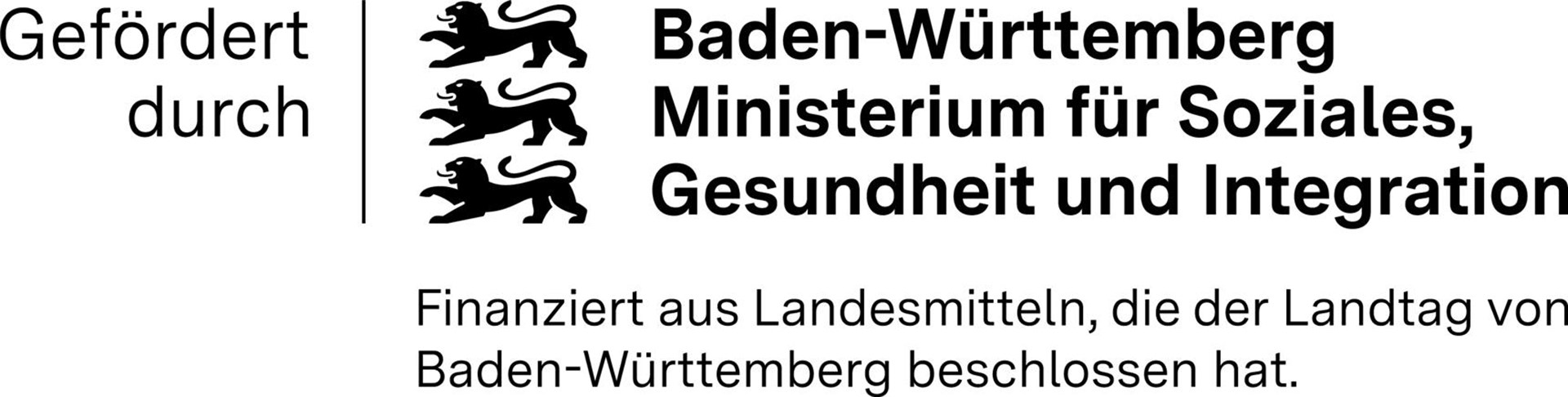 Förderlogo des Ministerium für Soziales, Gesundheit und Integration Baden-Württemberg