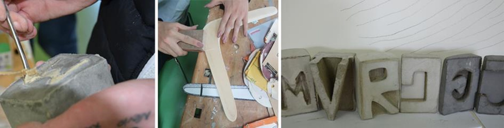 Beispielhafte kreative Arbeiten aus dem Zukunftswerk.